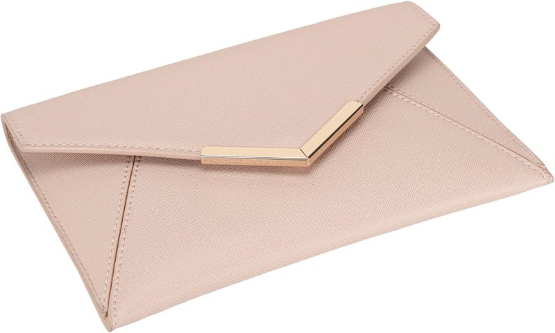 DEXMAY DM Dexmay Women Envelope Clutch Handbag Medium Saffiano Leather Foldover Clutch Purse - Image 5